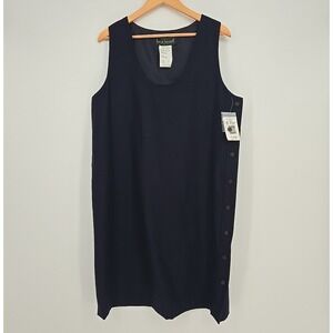 Vintage Harve Benard 100% Wool Shift Dress Size 12 Sleeveless Classic Minimalist